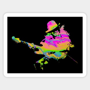 Psychedelic guitar player Sticker